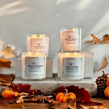 Load image into Gallery viewer, Coconut soy candle
apples &amp; bourbon, harvest festival, black currant. pumpkin spice