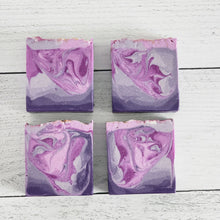 Load image into Gallery viewer, 4 lavender vegan essential oil soap bars