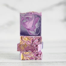 Load image into Gallery viewer, lavender vegan essential oil soap bar