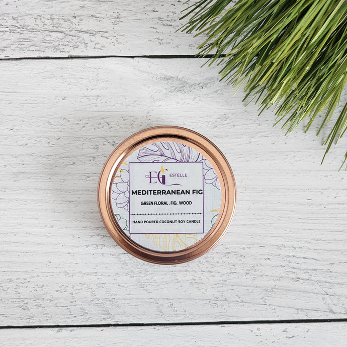 2oz Rose Gold Candle Tin | Travel Candle