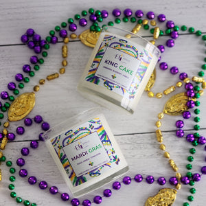 King Cake +Mardi Gras Candle Bundle 9oz