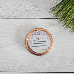 2oz Rose Gold Candle Tin | Travel Candle