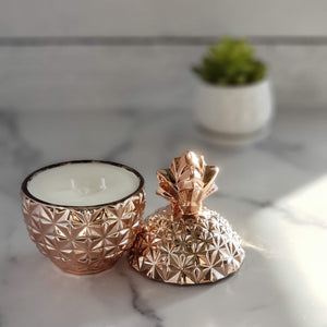 Rose Gold Pineapple Candle 6oz - Estelle Creates