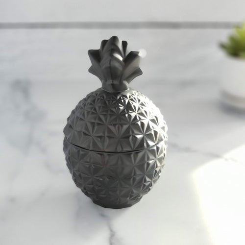 Matte Black Pineapple Candle 6oz - Estelle Creates