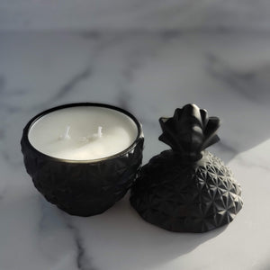 Matte Black Pineapple Candle 6oz - Estelle Creates