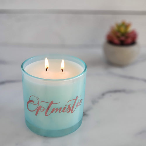 Optimistic Double Wick Candle 14oz - Estelle Creates