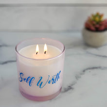 Load image into Gallery viewer, Self Worth Double WickCandle 14oz - Estelle Creates