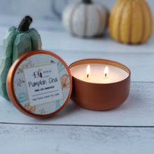 Load image into Gallery viewer, Pumpkin Chai Double Wick Candle Tin 6oz - Estelle Creates