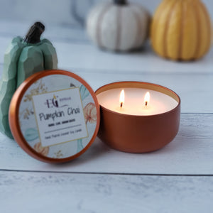 Pumpkin Chai Double Wick Candle Tin 6oz - Estelle Creates
