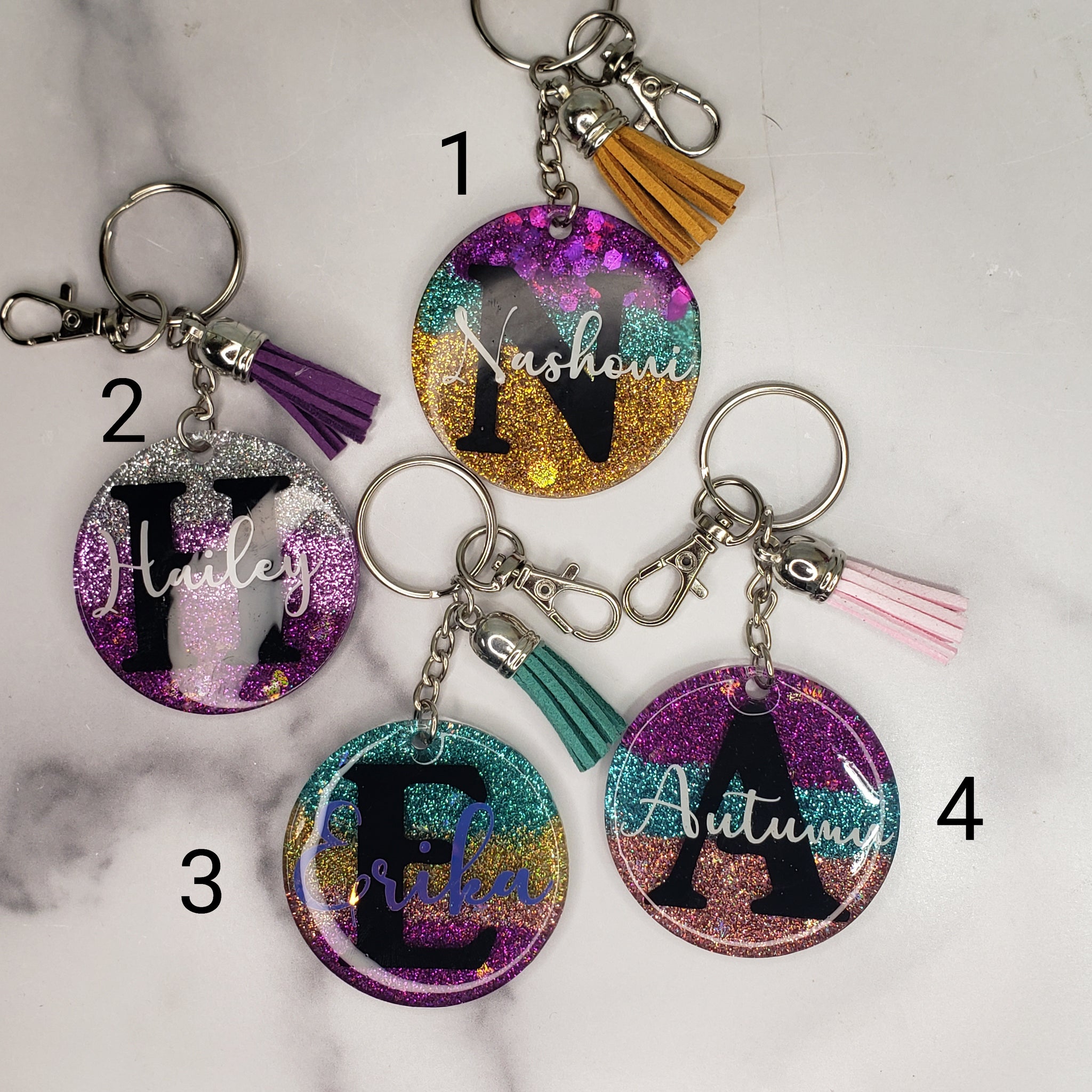 Monogrammed Acrylic Key Chain