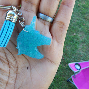 Pink Glow Unicorn Keychain