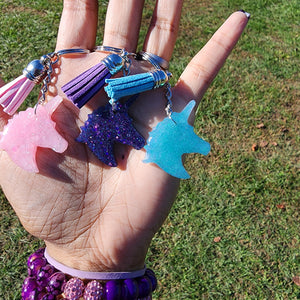 Pink Glow Unicorn Keychain