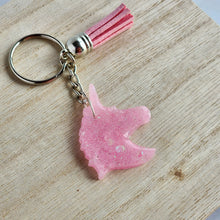 Load image into Gallery viewer, Pink Glow Unicorn Keychain