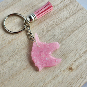 Pink Glow Unicorn Keychain