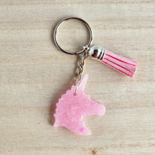 Load image into Gallery viewer, Pink Glow Unicorn Keychain