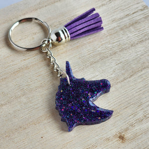 Pink Glow Unicorn Keychain
