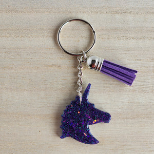Pink Glow Unicorn Keychain