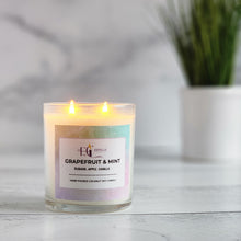 Load image into Gallery viewer, Grapefruit &amp; Mint Double Wick Candle 9.5oz