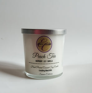 Peach Tea Coconut Soy Candle 9oz - Estelle Creates