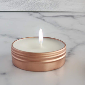 2oz Rose Gold Candle Tin | Travel Candle